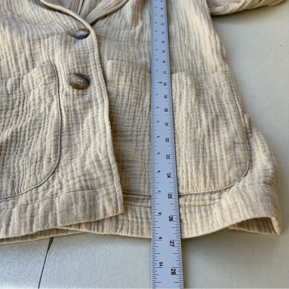 Madewell Lightspun Dorset Blazer Jacket
Cotton Slouchy Shawl Collar Beige XS - Picture 4 of 9